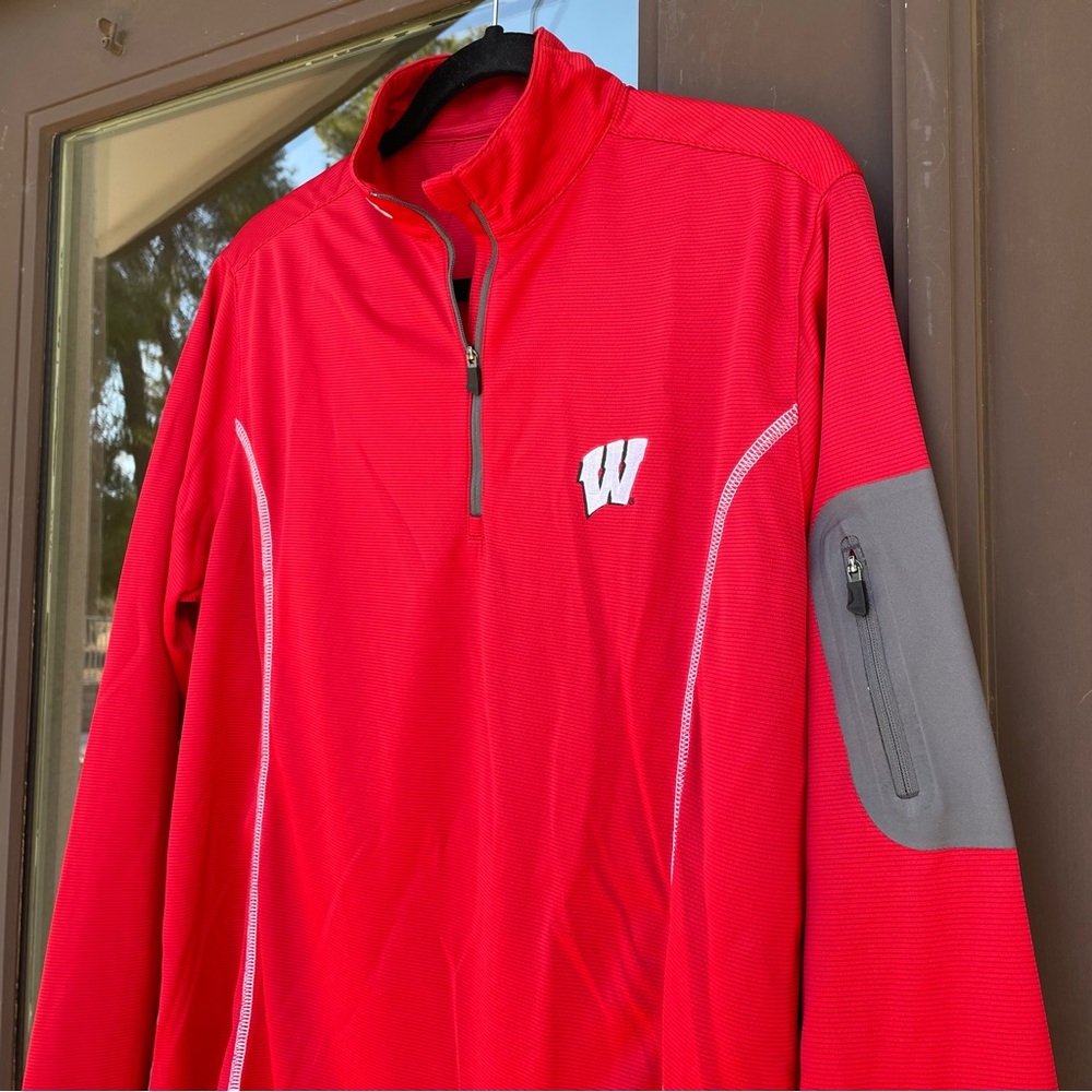 PING 1/4-Zip Red University of Wisconsin "W" Pullover XL - Picture 5 of 13